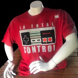 Retro Nintendo NES Controller T-Shirt – “In Total Control” | Red | Gamer Collect